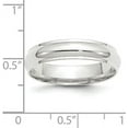 thumbnail image 3 of Solid 14k White Gold 5.2mm Half Round with Edge Wedding Band Size 12 - Ring Size 12.0, 3 of 6