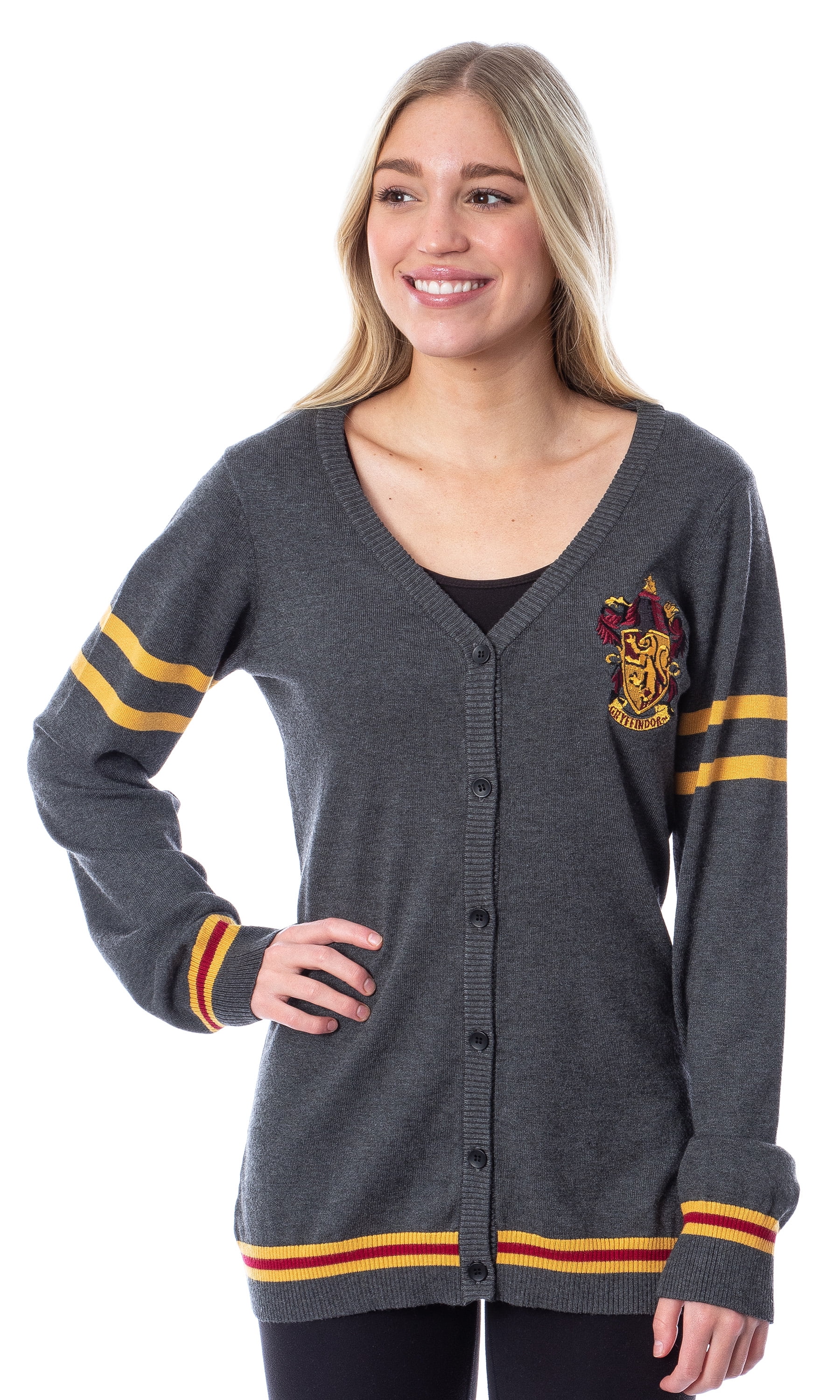Harry Potter Womens Gryffindor House Open Front Cardigan Juniors Knit