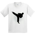 thumbnail image 3 of Inktastic Karate Martial Arts Silhouette Sports Youth T-Shirt, 3 of 5