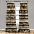 thumbnail image 5 of Ambesonne Abstract Curtains, Trippy Geometric, Pair of 28"x84", Multicolor, 5 of 5