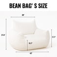 thumbnail image 2 of Bean Bag Chair,Big Bean Bag Chairs for Adults with Filling,Lazy Floor Chair with Back Support,Memory Foam Sofa with Armrests Giant Beanbag Chair for Bedroom Livingroom, 2 of 8