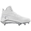 NEW Mens Under Armour Hammer Mid D Football Cleats White / Silver Size 10.5 M