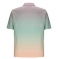 thumbnail image 4 of Awdenio Oversized Tshirts for Men Summer Striped Shirts Casual Cuban Shirt Texture Button Down Shirts for Beach Vacation, 4 of 5