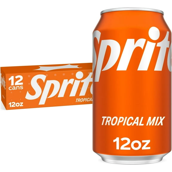 (2 Box) Sprite Tropical Mix Fridge Pack Cans, 12 fl oz, 12 Pack