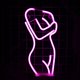 thumbnail image 3 of FLhrweasw Lámpara Mesita Noche Con Trasero para Mujer Neón Con Nocturna LED (C), 3 of 9