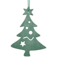 thumbnail image 6 of Northlight Wooden Cut Out Christmas Tree Ornament - 4.75" Teal Green, 6 of 7