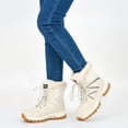 thumbnail image 6 of Ecetana Snow Boots for Women Mid-Calf Winter Boots Lace Up Non-Slip Outdoor Hiking Boots, 6 of 7