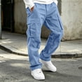 thumbnail image 5 of Edvintorg Boys Cargo Pants Outdoor Elastic Waisted Loose Casual Workout Hiking Pant with Pocket Boys Fashion Size 5-15, 5 of 7