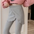 thumbnail image 3 of Gibobby leggings deportivos para mujer Pantalones gruesos de mujer en otoño e invierno y culottes falsos de dos piezas que abrazan la cadera（Gris， L), 3 of 5