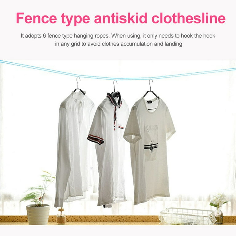 Clothes Hanging Rope Laundry Clothesline Nylon 5M - Fence Type