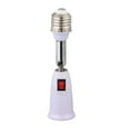thumbnail image 1 of Injueey Adaptador de bombilla E27, accesorios de iluminación ajustables E27 para lámpara, soporte resistente al fuego, dirección del Electrodomésticos 1 a 1 con interruptor, 1 of 6