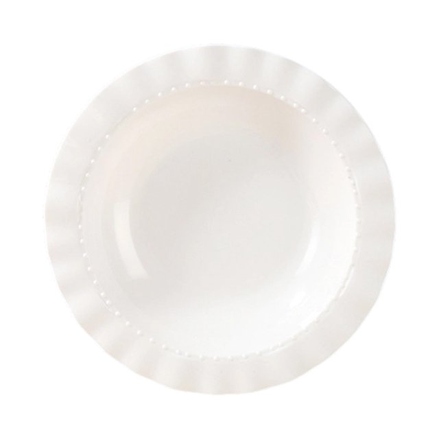 Bandeja De Plástico Bandeja de plástico para fruta (8,15 pulgadas), gran capacidad, color beige, amarillo y blanco (1 unidad) JASKFLY