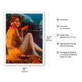 thumbnail image 2 of Starlight Wahine - Hawaiian Pin Up Girl - Vintage Pin Up Girl Print by Gene Pressler c.1930s - Master Art Print (Unframed) 9in x 12in, 2 of 4