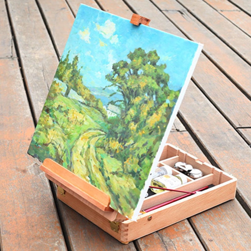 Portable Folding Wooden Art Easel Sketch Box Adjustable