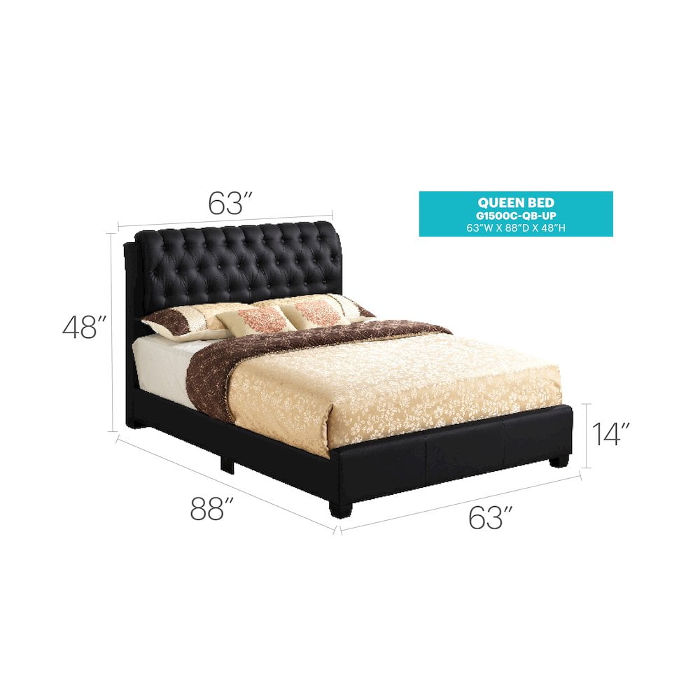 Glory Furniture Marilla Queen Bed in Black Color