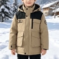 thumbnail image 4 of ITSAME Boys Hooded Parka Coat (3-12) Long Sleeve Mid Length Thermal Winter Outerwear with Flap Pockets Size 5T, 4 of 9