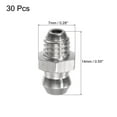 thumbnail image 2 of Unique Bargains 201 Stainless Steel Straight Hydraulic Grease Fitting M6 x 1mm Thread 30 Pack, 2 of 5
