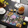 thumbnail image 3 of Sunflower Placemats Set of 6, Colorful Flowers Summer Botanical Placemats for Dining Table, Place Mats for Kitchen Tabletop, Waterproof Wipeable Dining Table Mats Set, 3 of 9