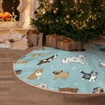 thumbnail image 4 of Salouo Dog Pets Christmas Tree Skirt 48" Farmhouse Christmas Decorations Snowman Xmas Tree Skirt Tree Mat for Holiday Party Decor, 4 of 8