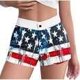 thumbnail image 2 of Tnhcen Women's 4th of July Print Pajama Shorts Elastic Waist Button Up High Waisted Sleep Shorts Fitted Patriotic Casual Home Shorts for Women S-2XL, 2 of 6