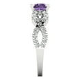 thumbnail image 3 of Solitaire with Accents Engagement Ring for Women - 1.42ct Simulated Alexandrite in 14K White Gold Promise Ring, 3 of 6