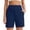 Navy, variant on Vivianyo HD Women's High-Waisted Casual Shorts, Stretchy Pull-On Bermuda Shorts with Pockets for Everyday and Work, Sizes S-3XL