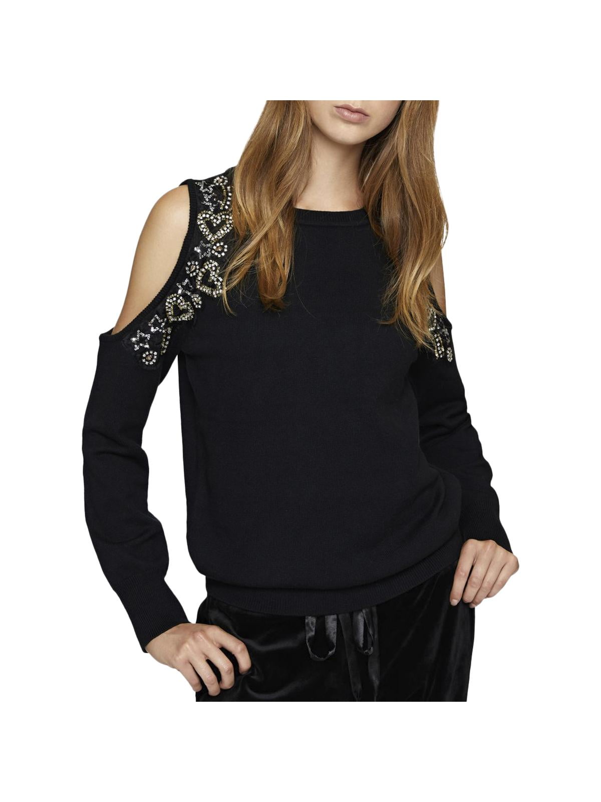 heart embellished sweater