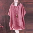 thumbnail image 2 of New Fashion Female Blouses Womens Bat Short Sleeve Casual Loose Top Thin Section Blouse T-Shirt Pullover, 2 of 3