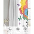 thumbnail image 6 of Funny Giraffes Sheer Curtains 54 Inch Length 2 Panels Set for Living Room/Bedroom, Modern Abstract Art Colorful Clouds Kitchen Curtains Grommet Semi-Sheer Curtains Drapes Window Treatments 42"x54"x2, 6 of 7