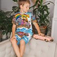 thumbnail image 4 of Balery Rainbow Animals on Noah's Ark Conjunto de Pijama Infantil de Manga Corta con Estampado – Ropa de Dormir de Algodón Suave-4X-Large, 4 of 6