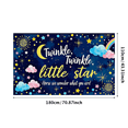 thumbnail image 3 of Twinkle Little Star Themed Baby Shower Banner Clouds Rainbows Stars Background Party Decorations Baby Shower Decors Photography Props Party Supplies, 3 of 7