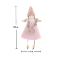 thumbnail image 5 of Pink Lace Skirt Plush Cute Angel Girl Doll Handmade Crafts Pendant Christmas Tree Hanging Ornaments New Year 2022 Xmas Gift Toy, 5 of 5