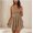 Brown, variant on Xihbxyly Dress for Women Fashion Solid Color Off the Shoulder Mid-Length Dress Quick Dry Slim Fit Sleeveless Sundress