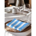 thumbnail image 6 of Blue Striped Cloth Napkins Set of 4 Reusable Dinner Napkins, Modern Simple Monochrome Geometric White Cocktail Napkin Washable Table Napkins for Wedding/Holiday Party/Baby Shower 20"x20", 6 of 7