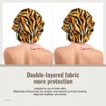 thumbnail image 2 of Rateoe Zebra Pattern Silk Satin Hair Bonnet for Sleeping, Adjustable Sleep Cap Turban for Women , Curly Straight Hair Long Large Braid, 2 of 6