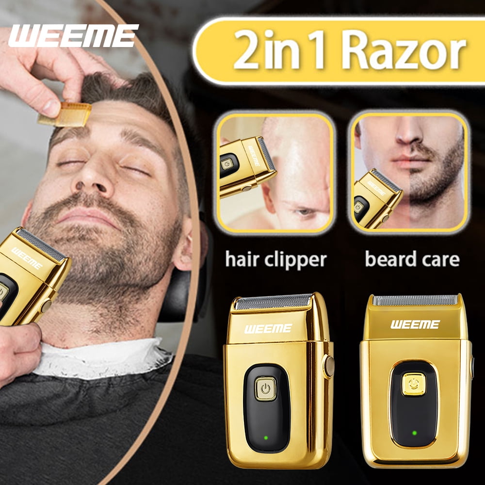 Men's Hair Clipper Kit, Cordless Professional T-Blade Trimmer Set with Adjustable Fade Dial, 4 Guide Combs (1.5-6mm), USB Rechargeable 2-in-1 Razor for Hair & Beard, Home Salon Barber Tool Gift
