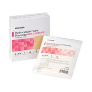 McKesson Hydrocellular Foam Dressings, Non-Adhesive, Film Back - 6 in. x 6 in., 10 Count, 1 Pack