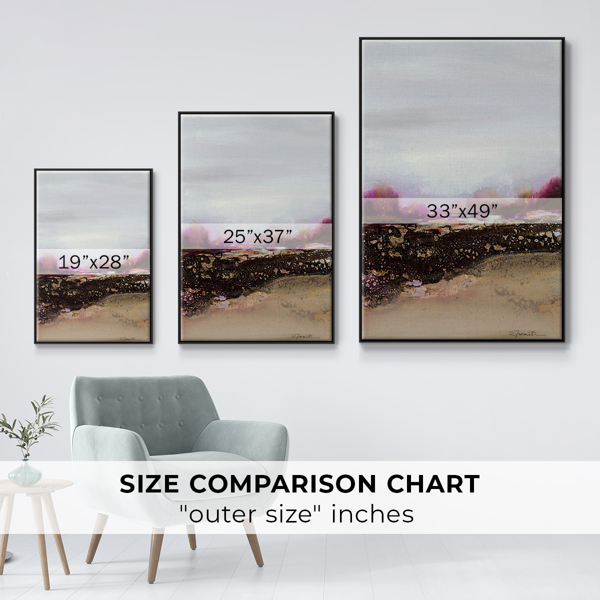 Reflections of My Mind Framed Premium Gallery Wrapped Canvas - Ready to Hang - 27 x 41 - Black Floating Frame