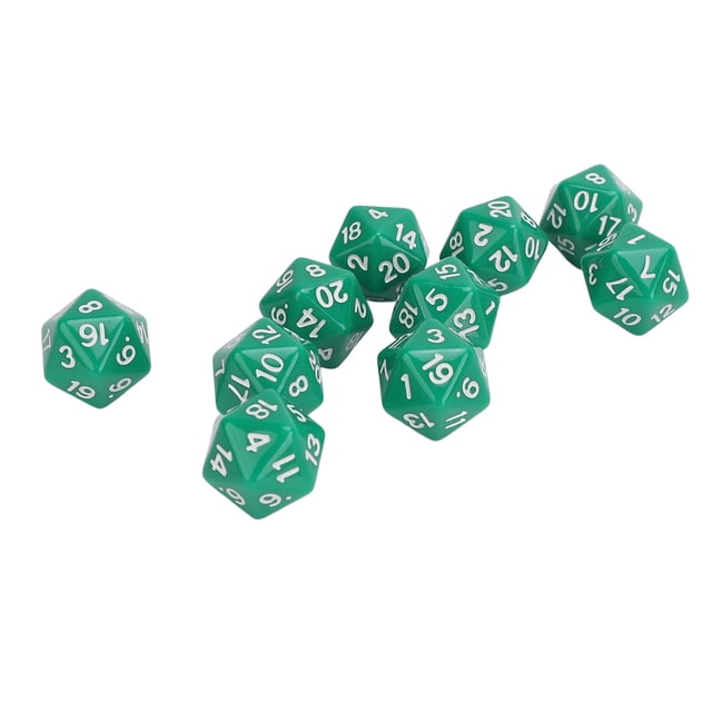 10PCS Lightweight and Portable Plastic Polyhedral Set with Clear Numbers, Durable Material, Great for Role Playing and Table Games