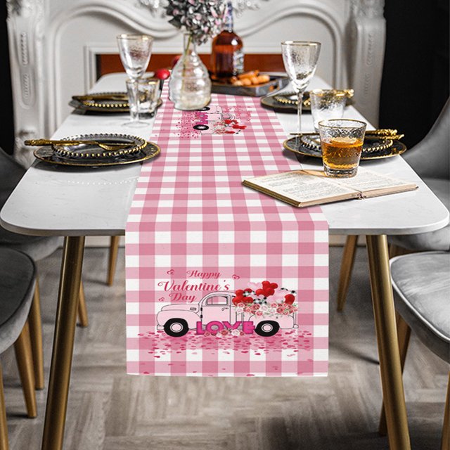 Jusqu'à 65 % de Réduction SMihono Chemin de Table de la Saint-Valentin 13x70 Pouces Chemin de Table Décoration de Fête de la Saint-Valentin