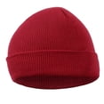 thumbnail image 2 of Sonducket Nuevos sombreros de invierno para mujer, gorros para niñas, gorro de punto sólido bonito, gorros de otoño para niñas, gorros, gorro más Sombreros rojo oscuro Sonducket AP0387-09B, 2 of 4