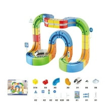Magical Track Train Gravity-Defying Toy – USB Rechargeable 3D Building Cube Track with Signs, 2026 New Klick Rail Electric Train Set Flexible Race Track STEM Educational Toy (83PCS)