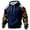 Dark Blue, variant on Men’s Pullover Hoodie with Drawstring Adjustable Hood and Camouflage Print Long Raglan Sleeves Kangaroo Pocket Dark Blue L