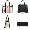 thumbnail image 3 of MKP Women Satchel Two tone Handbags Purses Top Handle Tote with Wallet 2pcs Bag Set, 3 of 9