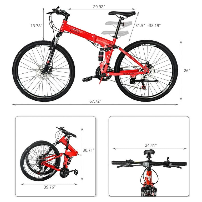 Folding mountain bike walmart sale