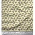 thumbnail image 1 of Soimoi White Poly Georgette Fabric Tortoise Ocean Decor Fabric Printed Yard 42 Inch Wide, 1 of 3