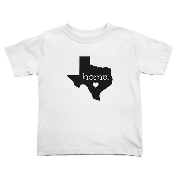 Texas Home Texas Map Cute Toddler T-Shirts for Boys Girls (White, Youth L)