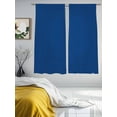 thumbnail image 4 of Pure Navy Blue Semi Sheer Window Curtains 72 Inches Long, Simple Solid Color Rod Pocket Voile Silky Chiffon Curtain Light Filtering Drapes for Living Room, Kitchen, Bedroom, 52"x72", 2 Panels, 4 of 9