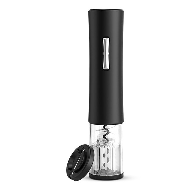 Bearachild Abridor de botellas de vino eléctrico de Metal inoxidable, botellas de bebidas, cortador de lámina de corcho sellado, barra, herramienta para Barra de herramientas Negro Bearachild HA009717-01