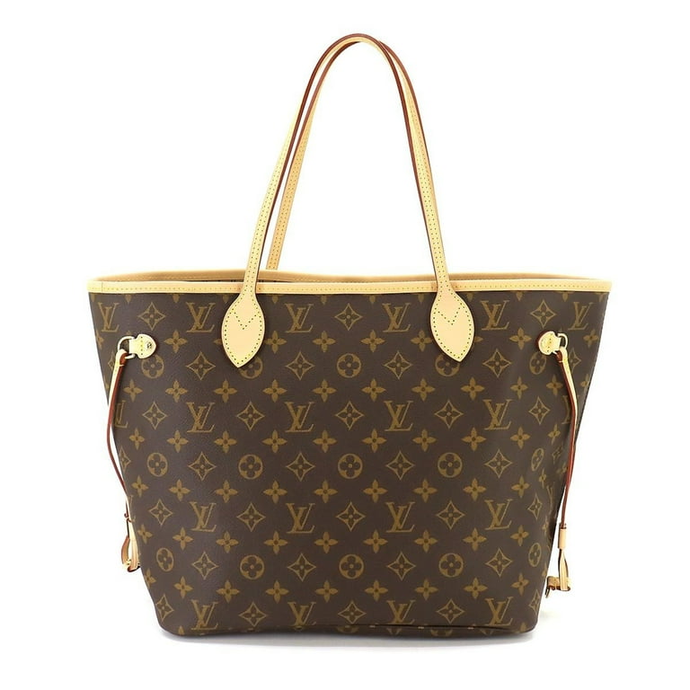 Pre-Owned LOUIS VUITTON Monogram Neverfull MM Tote Bag Brown Beige 